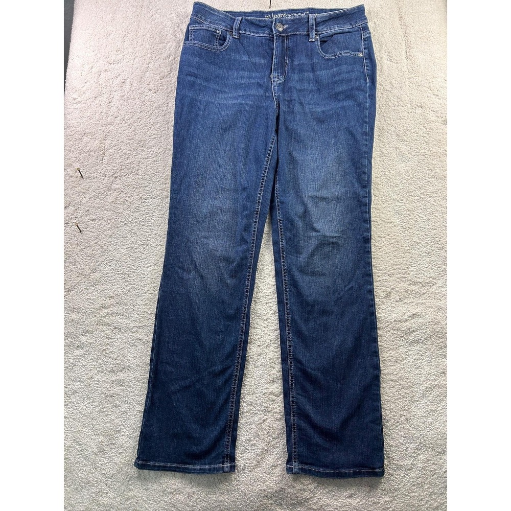 Maurices Jeans Womens 12 Blue Mid-Rise Straight Leg Denim Stretch Classic Style
